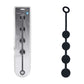LEVELZ Round Silicone Anal Balls - L - 40mm - Black 40.5 cm Large Anal Beads