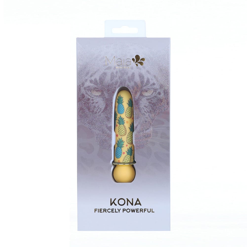 Maia KONA - Pineapple Yellow 10 cm USB Rechargeable Powerful Bullet