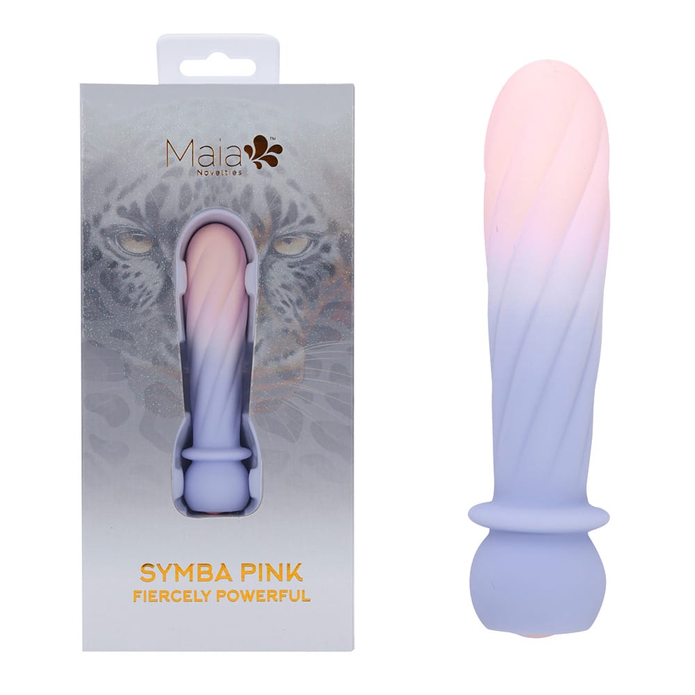 Maia SYMBA - Pink - Pink 10.8 cm USB Rechargeable Powerful Bullet