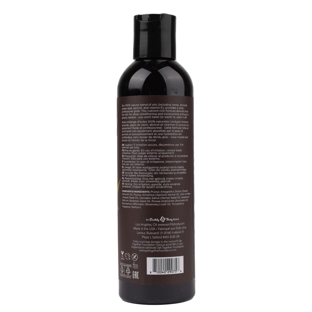 Hemp Seed Massage & Body Oil - Beach Daze (Coconut & Pineapple) Scented - 237 ml Bottle