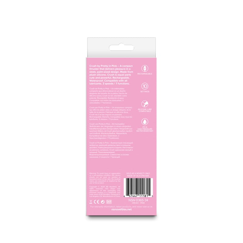 Pretty in Pink Crush - Pink - Pink 14.3 cm USB Rechargeable Vibrator