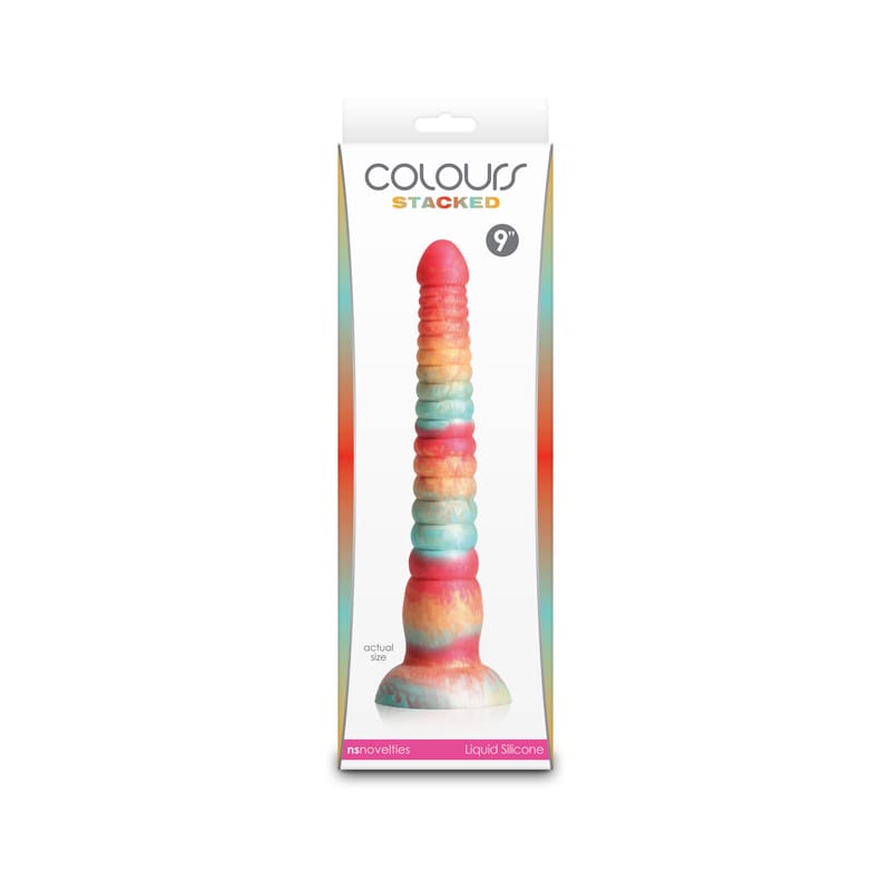 Colours Stacked - 9'' Dildo - Red/Gold - Red/Gold 23 cm Fantasy Dildo