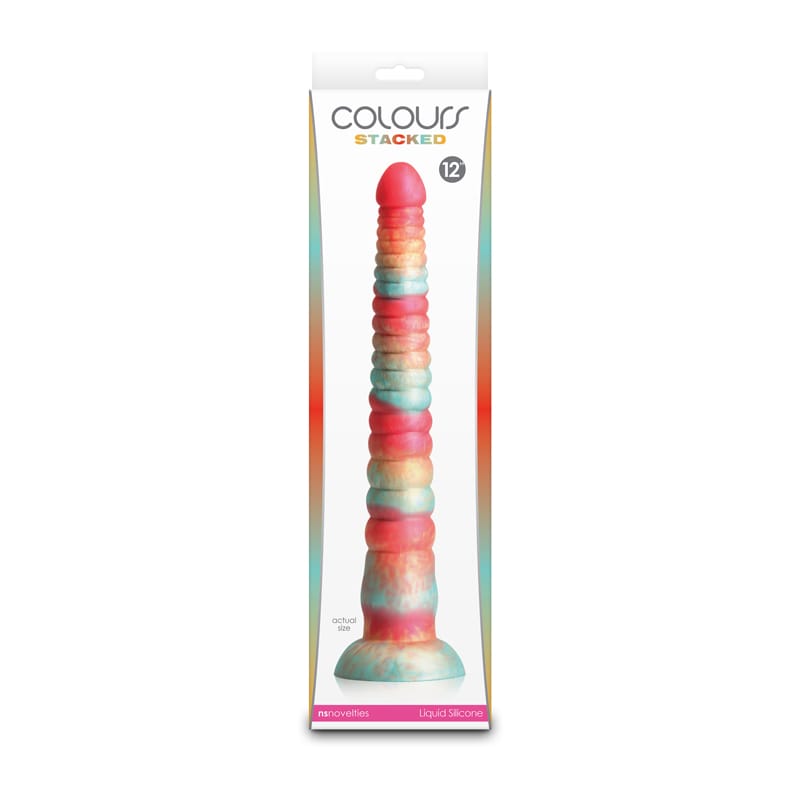 Colours Stacked - 12'' Dildo - Red/Gold - Red/Gold 30.6 cm Fantasy Dildo