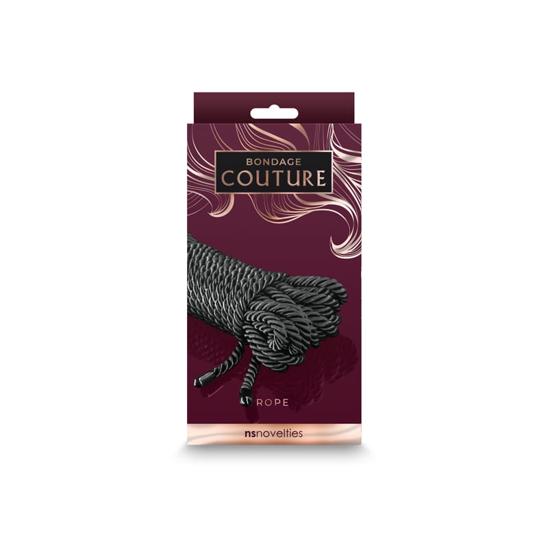 Bondage Couture Rope - Black - Black Bondage Rope - 7.6 metre