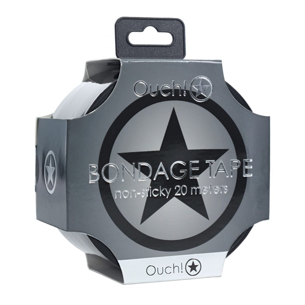 OUCH! PVC Non-Stick Tape - Black - Black Bondage Tape - 20 metre Length