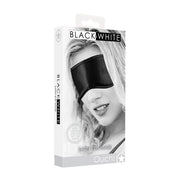 OUCH! Black & White Satin Eye-Mask - Black Eye Restraint