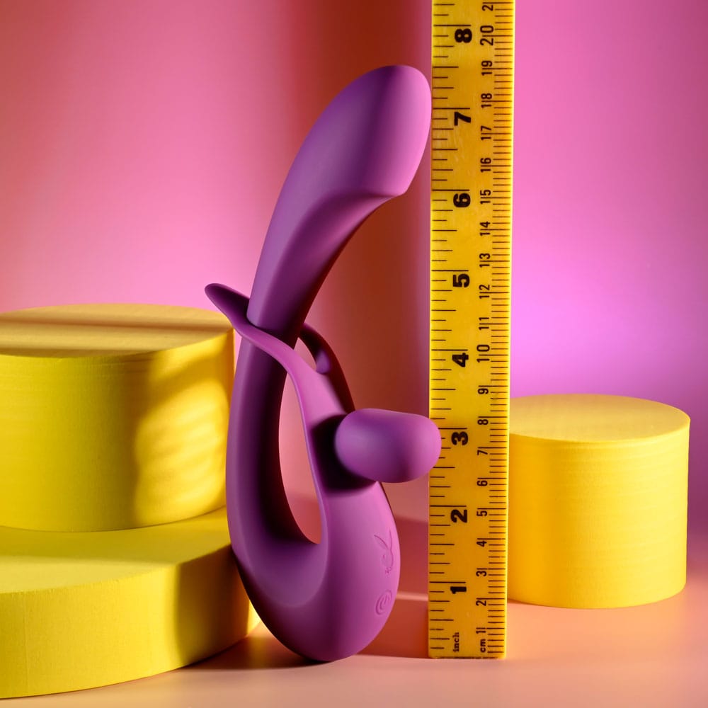 Playboy Pleasure CHA CHA SLIDE - Purple 20 cm USB Rechargeable Rabbit Vibrator