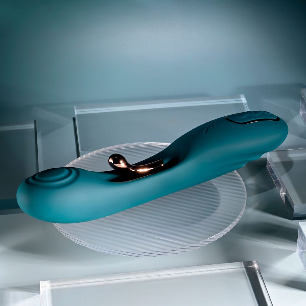 Playboy Pleasure AURELIE - Green 22.7 cm USB Rechargeable Vibrator with Internal Flicker