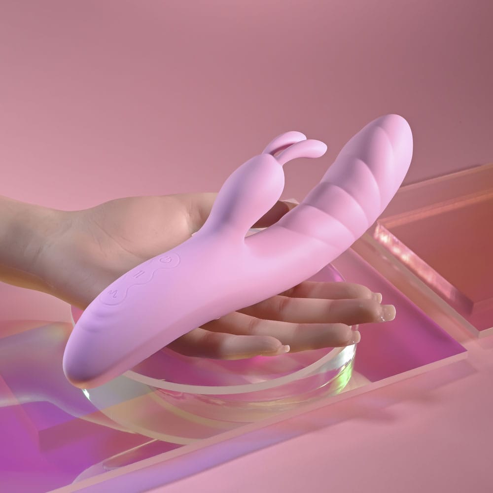 Playboy Pleasure RUB ME RIGHT - Pink 23.2 cm USB Rechargeable Thrusting Rabbit Vibrator