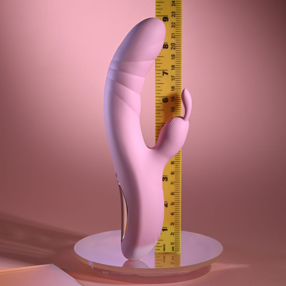 Playboy Pleasure RUB ME RIGHT - Pink 23.2 cm USB Rechargeable Thrusting Rabbit Vibrator