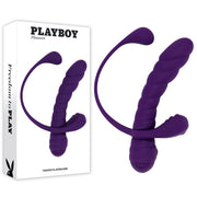 Playboy Pleasure TWISTED PLAYGROUND - Purple USB Rechargeable Vibrator and Cock Ring Kit
