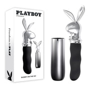 Playboy Pleasure BUNNY ON THE GO - Black/Chrome 18.6 cm USB-C Rechargeable Vibrator