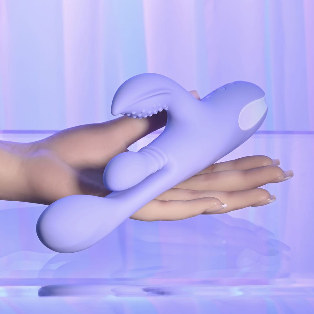 Playboy Pleasure NUBBIN RUBBIN - Purple 24.1 cm USB Rechargeable Thrusting Rabbit Vibrator
