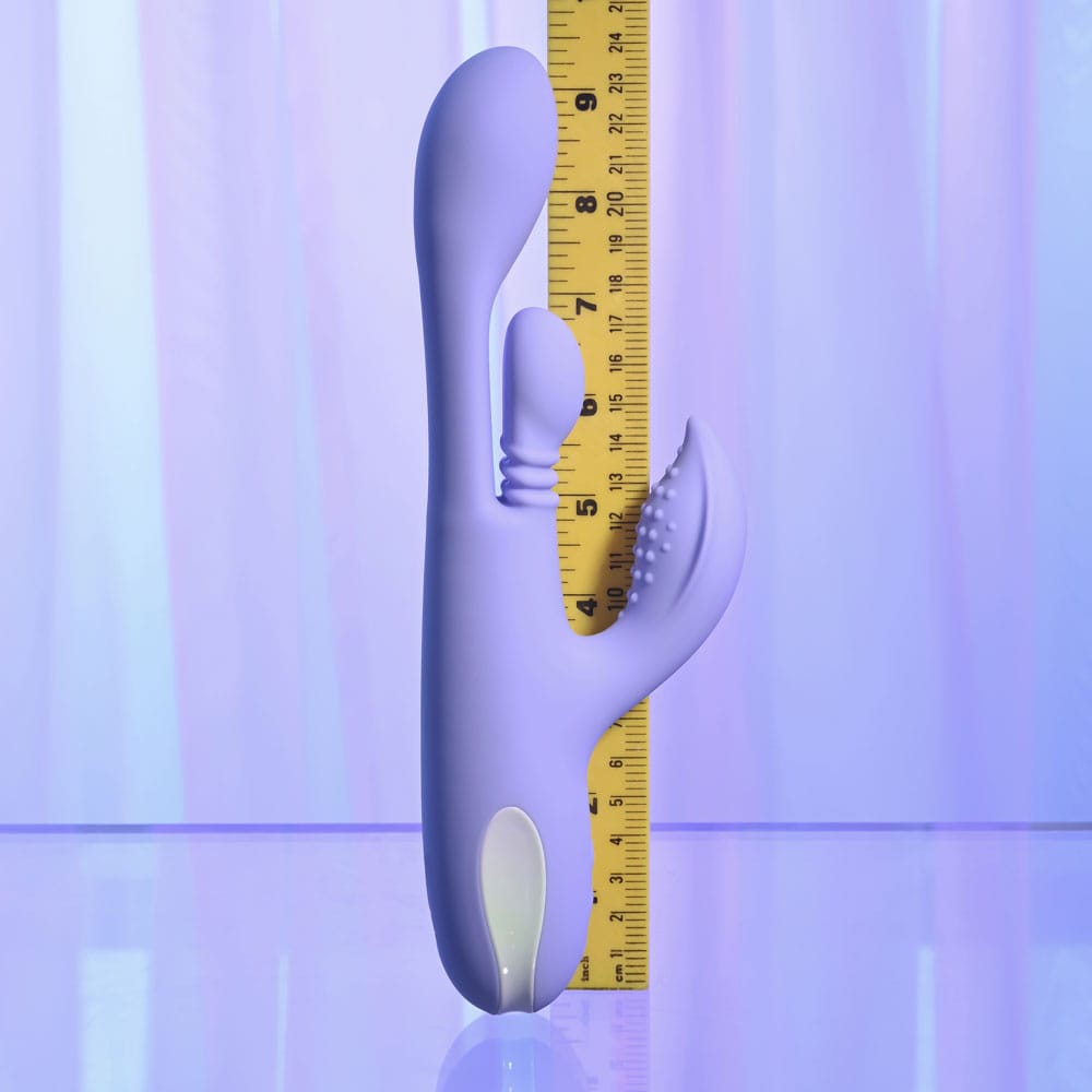 Playboy Pleasure NUBBIN RUBBIN - Purple 24.1 cm USB Rechargeable Thrusting Rabbit Vibrator
