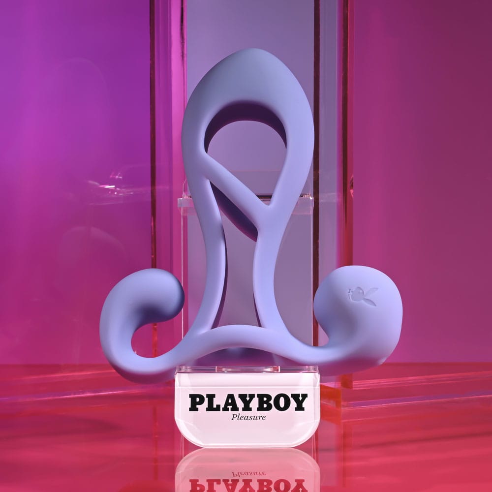 Playboy Pleasure FANTASY CAGE - Purple USB Rechargeable Vibrating Penis Sleeve
