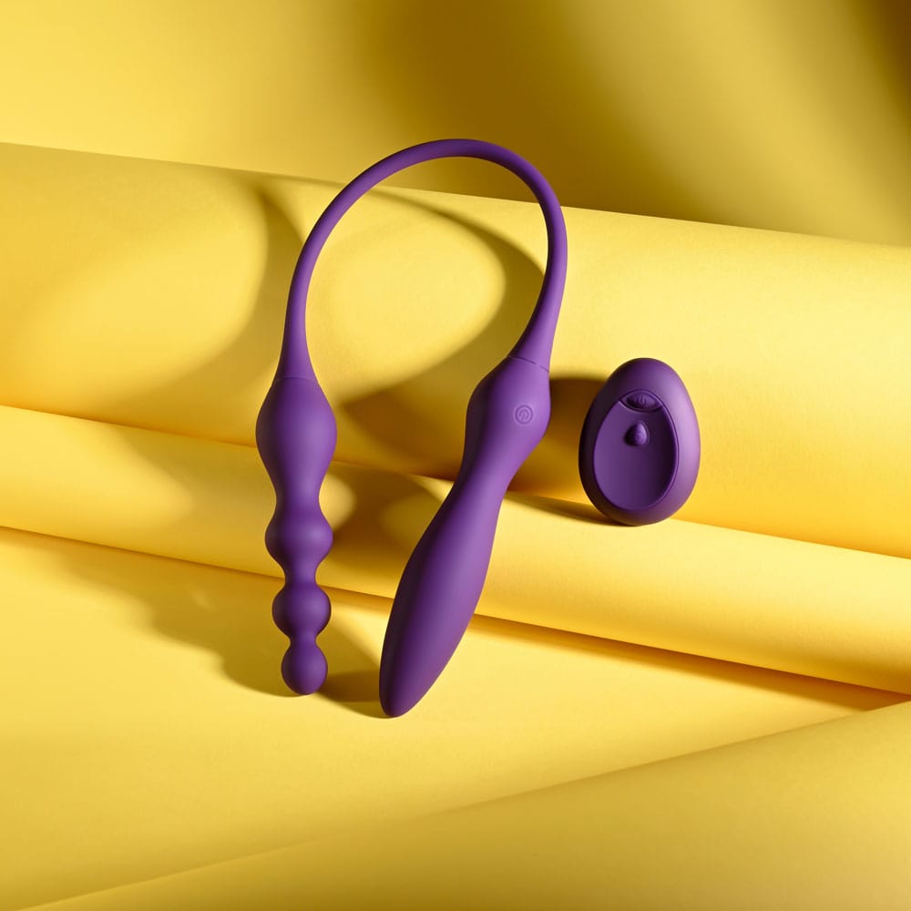 Playboy Pleasure THIS & THAT - Purple 60 cm USB Rechargeable Flexible Dual Ended Vibrator
