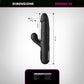 FFS Sonix Silicone Thruster - Black 22 cm USB Rechargeable Thrusting Vibrator with Flicking Clit Stim