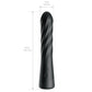 Anal Fantasy Elite Twist Ecstasy - Black - Black 24.1 cm USB Rechargeable Twisting & Thrusting Anal Vibrator