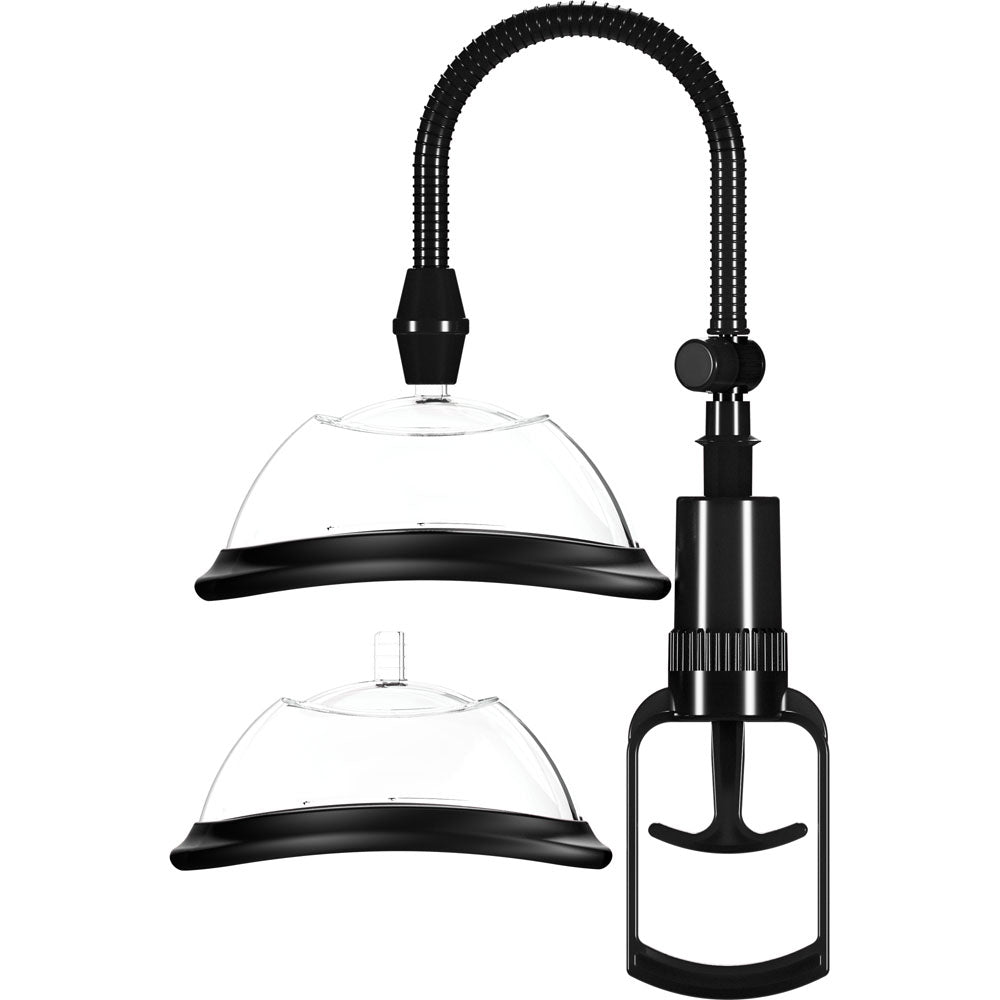 Pumped Vulva Pump - Black - Black Vagina Pump with 2 Cups