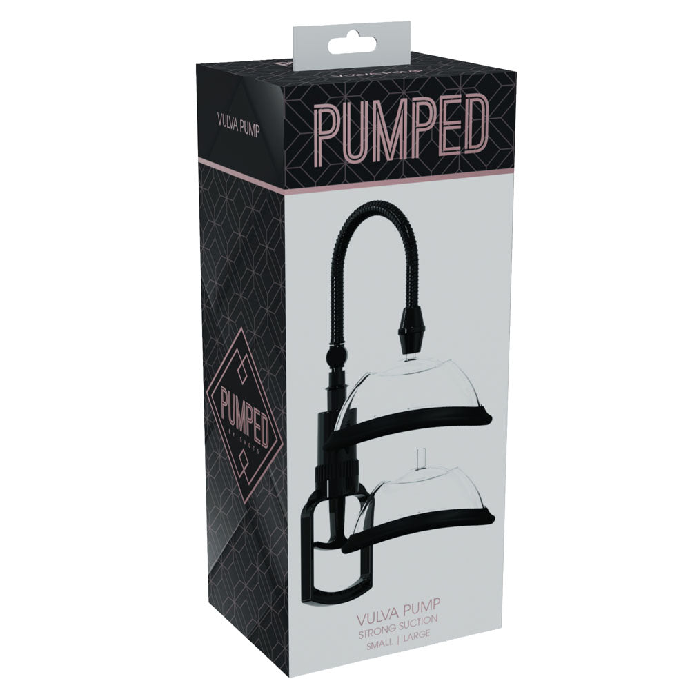 Pumped Vulva Pump - Black - Black Vagina Pump with 2 Cups
