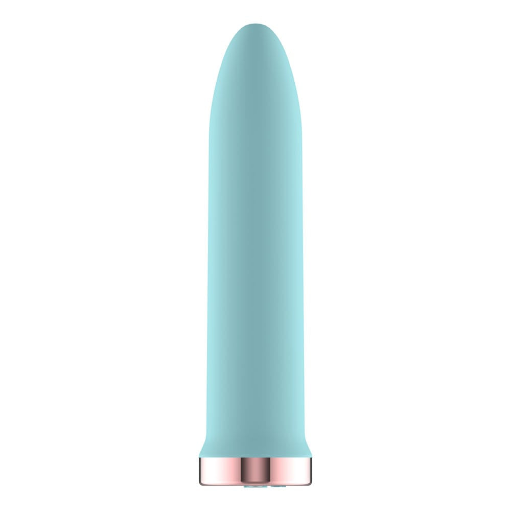 Passion Play Rechargeable Vibrating Bullet - Blue - Blue 9.8 cm USB Rechargeable Bullet