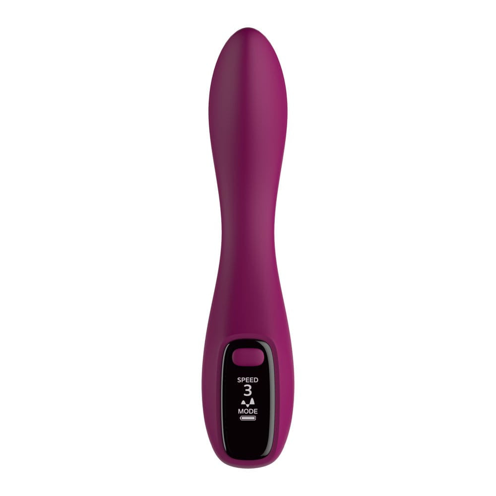 Passion Play G-Spot Vibrator with LED Screen - Purple 19.2 cm USB Rechargeable G-Spot Vibrator