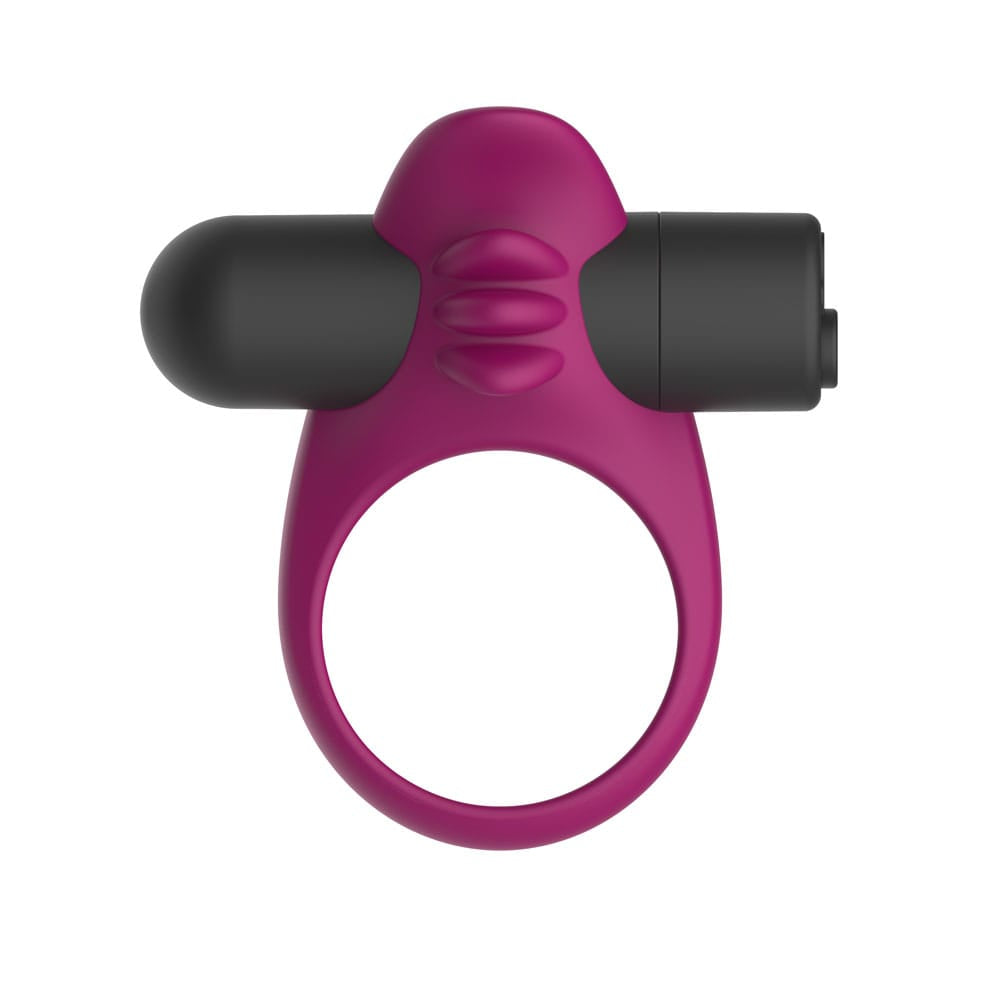 Passion Play Silicone Vibrating Cockring - Purple USB Rechargeable Vibrating Penis Ring