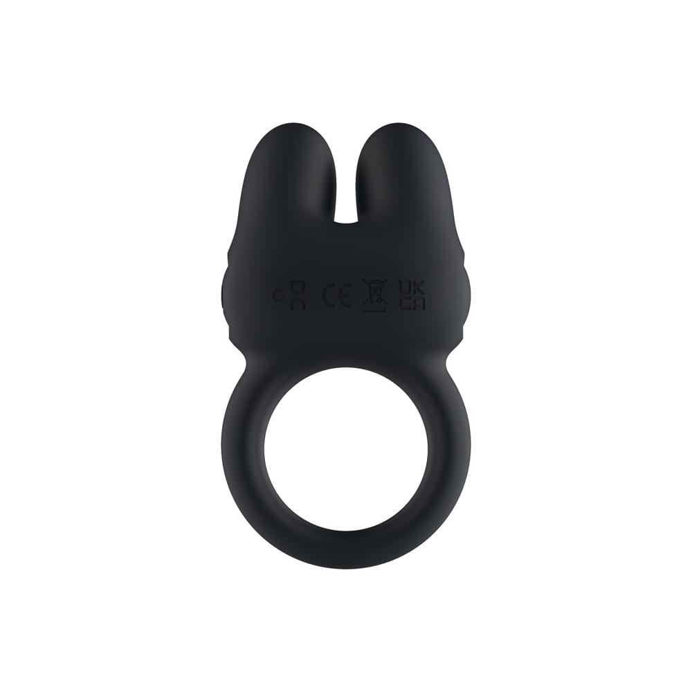 Passion Play Dual Motors Vibrating Cockring - Black USB Rechargeable Vibrating Cock Ring