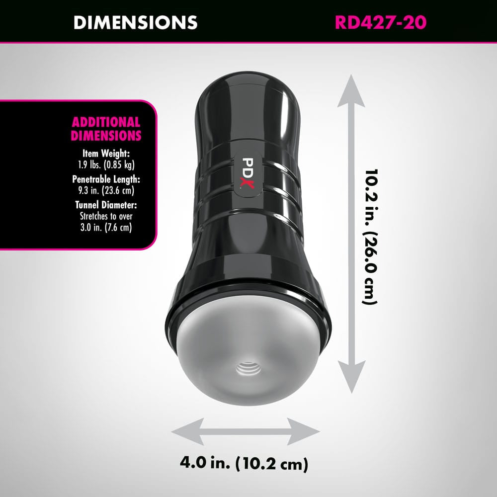 PDX Wet Pussies - Super Slide & Glide XXL - Clear Stroker