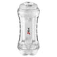 PDX Wet Pussies Super Flip-A-Pussy Over - Clear - Clear Dual Ended Self Lubricating Stroker (Vagina & Ass)