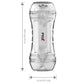 PDX Wet Pussies Super Flip-A-Pussy Over - Clear - Clear Dual Ended Self Lubricating Stroker (Vagina & Ass)