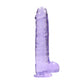 RealRock 9'' Realistic Dildo With Balls - Purple 22.9 cm Dong