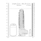 RealRock 9'' Realistic Dildo With Balls - Clear 22.9 cm Dong