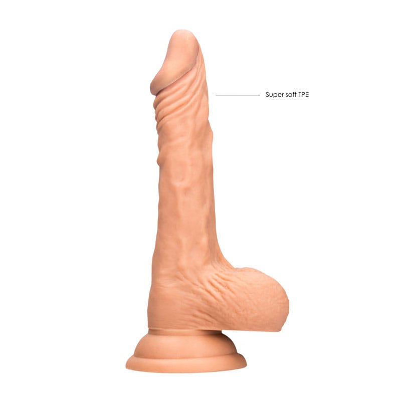REALROCK 7'' Realistic Dildo With Balls - Flesh 17.8 cm Dong