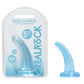 REALROCK Non Realistic Dildo With Suction Cup - 11.5 cm - Blue - Blue 11.5 cm Curved Pegging Dong