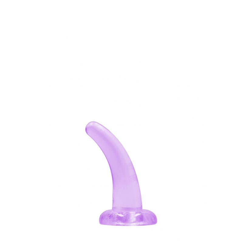 REALROCK Non Realistic Dildo With Suction Cup - 11.5 cm - Purple 11.5 cm Curved Pegging Dong