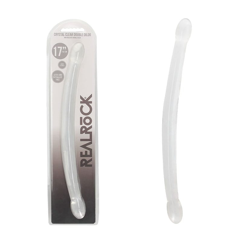 REALROCK Non Realistic Double Dong 17'' - Clear 43 cm Double Dong