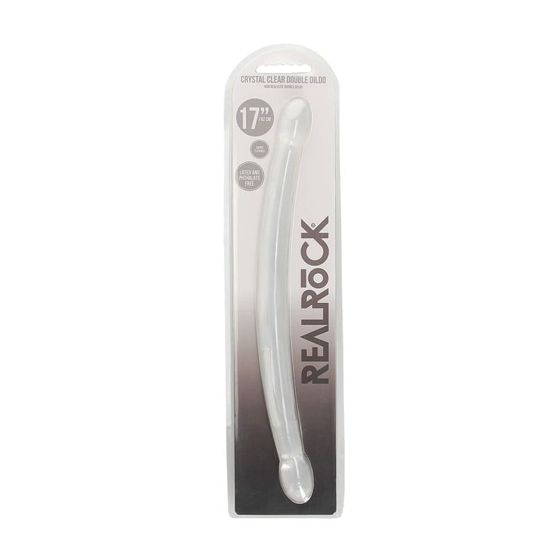 REALROCK Non Realistic Double Dong 17'' - Clear 43 cm Double Dong