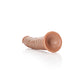 REALROCK Realistic Slim Dildo with Suction Cup - 18cm - Tan 18 cm (7'') Dong
