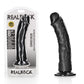 REALROCK Realistic Regular Curved Dildo with Suction Cup - 20 cm - Black 20 cm (8'') Dong