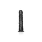 REALROCK Realistic Regular Curved Dildo with Suction Cup - 23 cm - Black 23 cm (9'') Dong