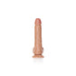 REALROCK Straight Realistic Dildo with Balls - 18 cm - Tan 18 cm (7'') Dong