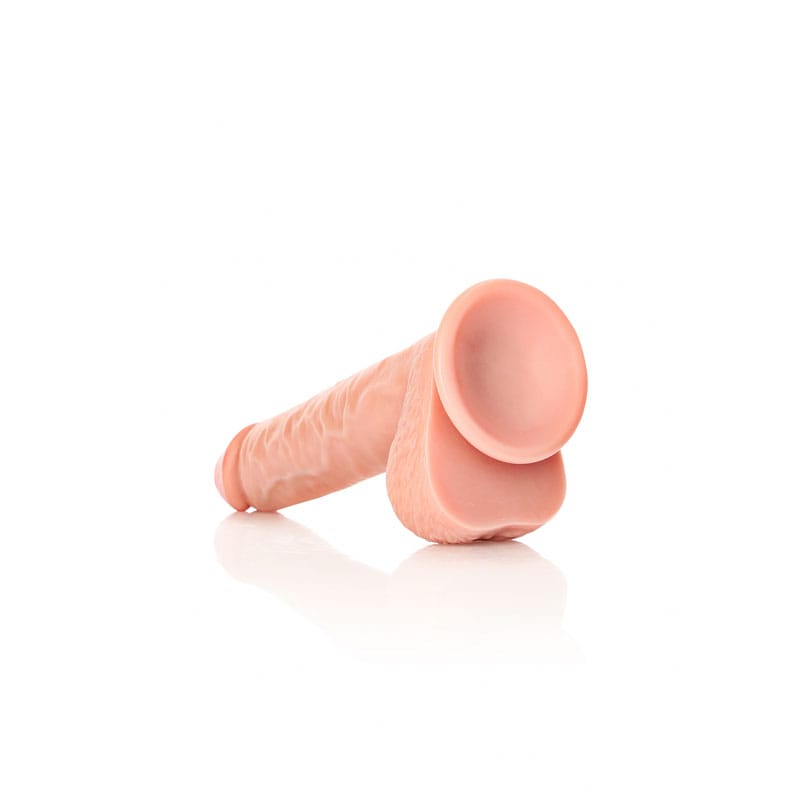 REALROCK Straight Realistic Dildo with Balls - 25.5 cm - Flesh 25.5 cm (10'') Dong