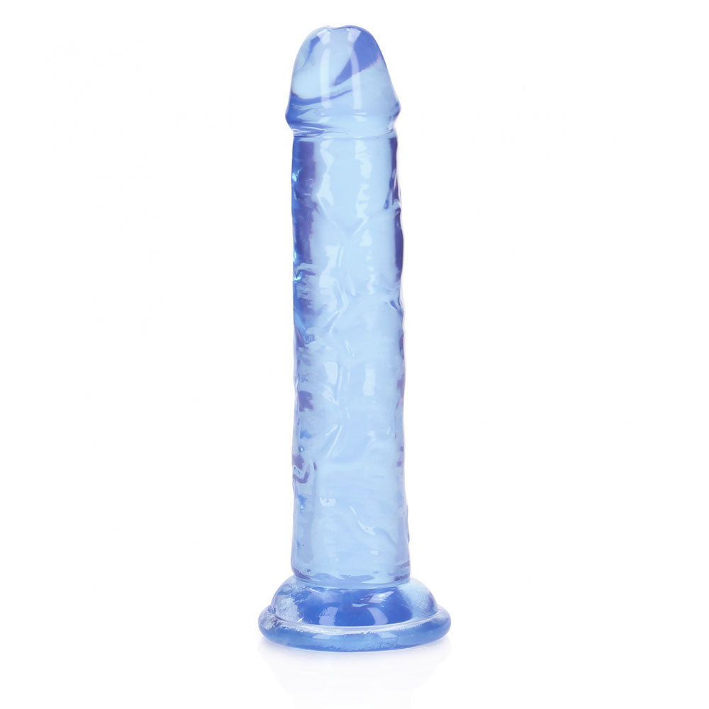 REALROCK 15.5 cm Straight Dildo - Blue - Blue 15.5 cm (6'') Dong