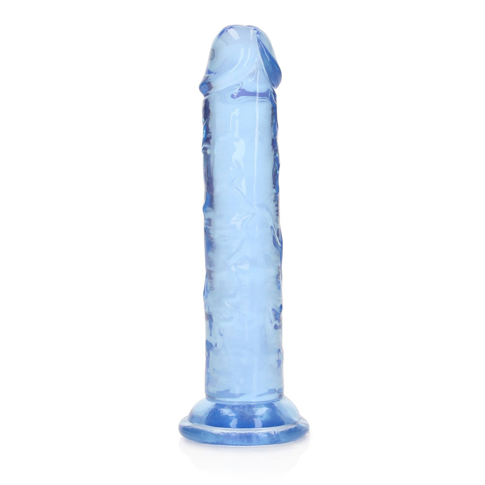 REALROCK 15.5 cm Straight Dildo - Blue - Blue 15.5 cm (6'') Dong
