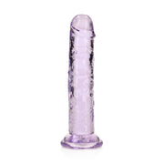 REALROCK 15.5 cm Straight Dildo - Purple - Purple 15.5 cm (6'') Dong