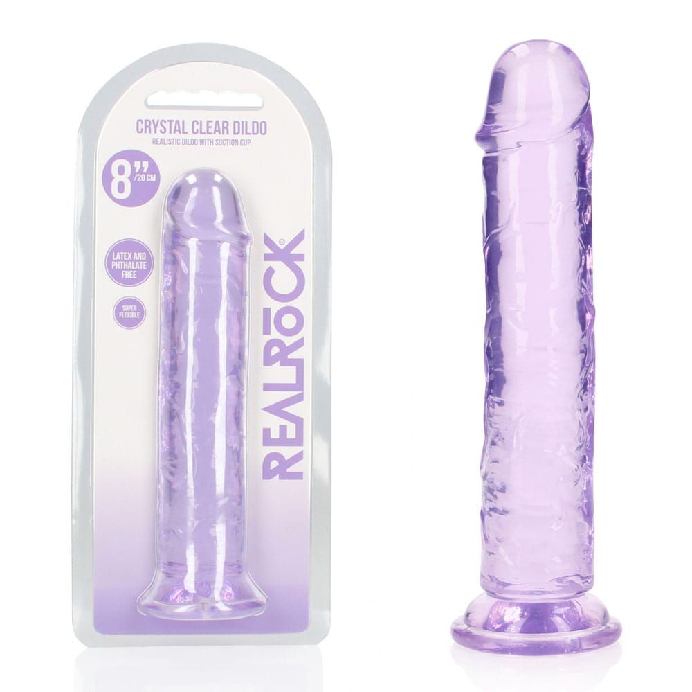 REALROCK 20 cm Straight Dildo - Purple - Purple 20 cm (8'') Dong