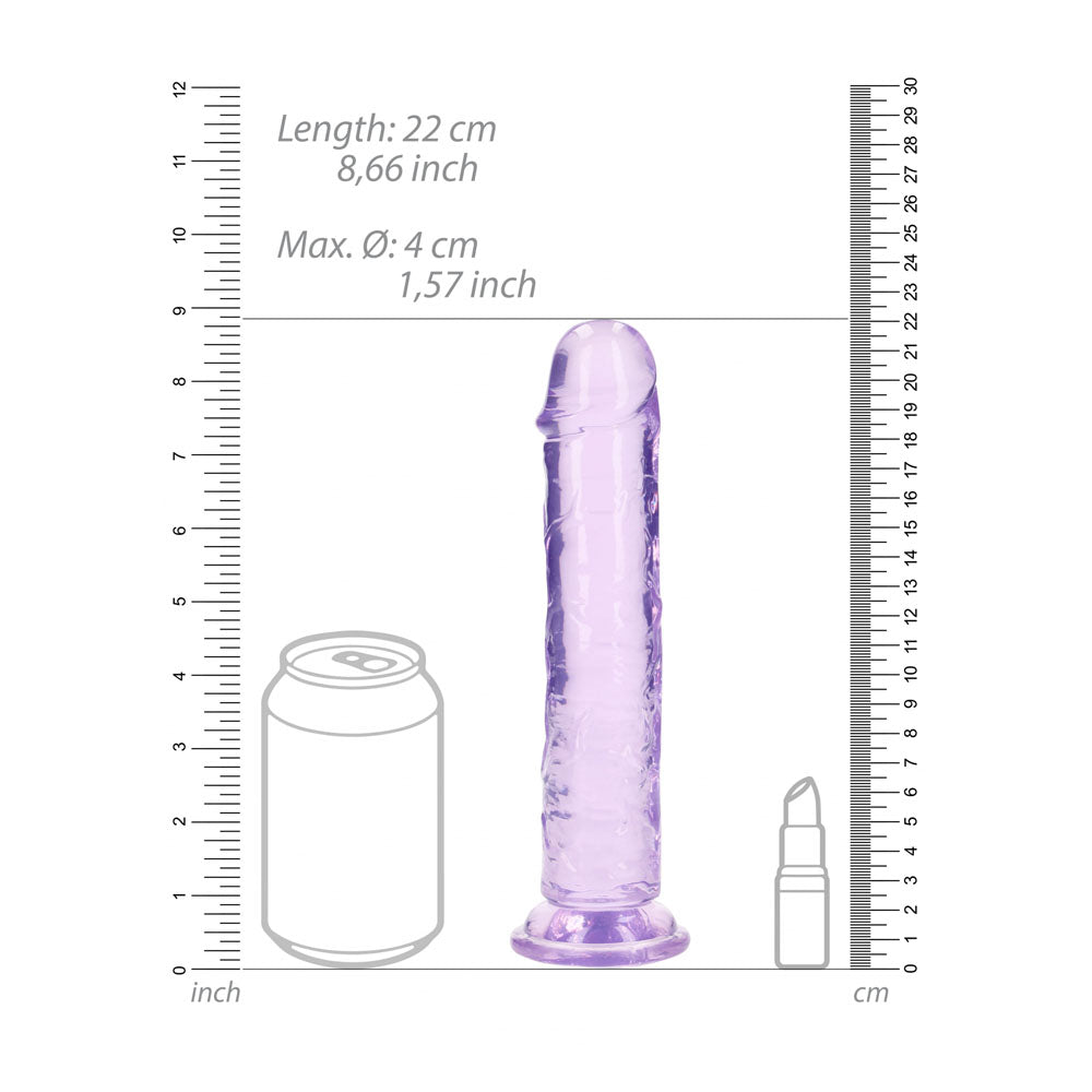 REALROCK 20 cm Straight Dildo - Purple - Purple 20 cm (8'') Dong