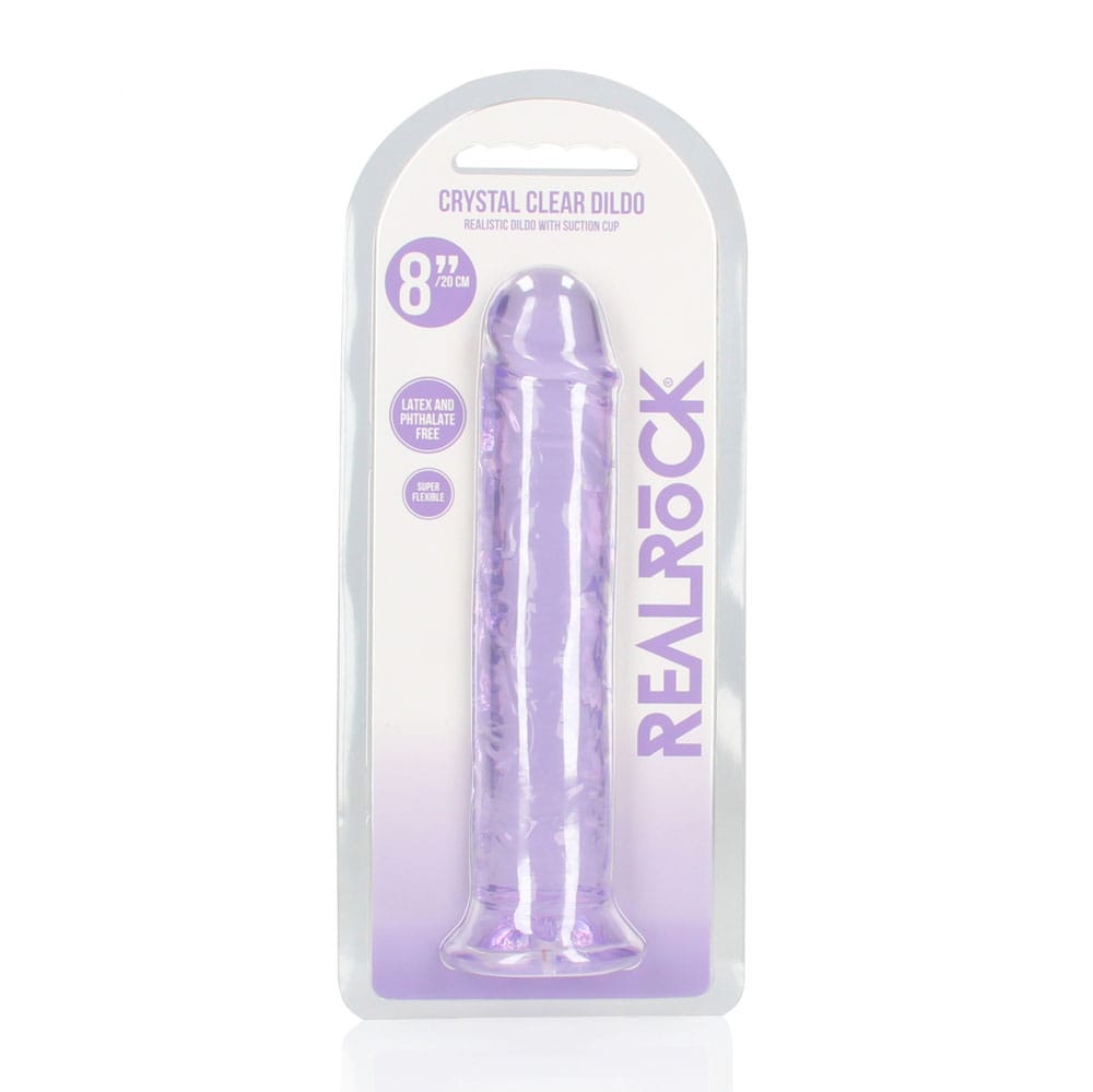 REALROCK 20 cm Straight Dildo - Purple - Purple 20 cm (8'') Dong