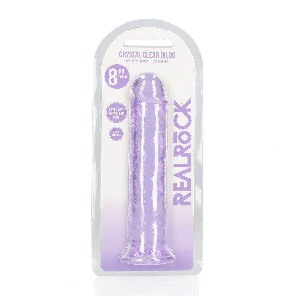 REALROCK 20 cm Straight Dildo - Purple - Purple 20 cm (8'') Dong